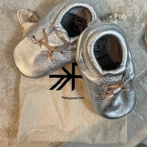 Freshly Picked Silver Leather Shoes - NEW.